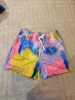 Kids Tie-Dye Drawstring Shorts - Multicolor